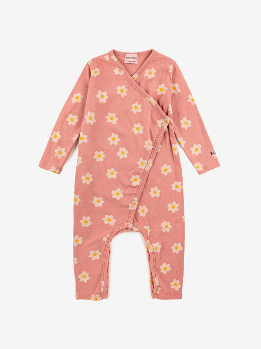 Baby Flower All Over Wrap Overall