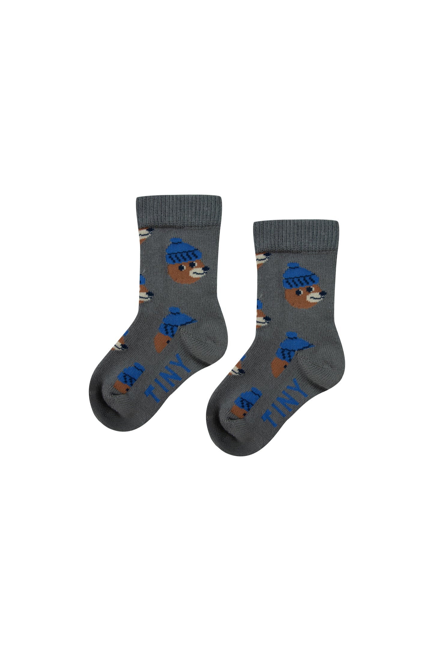 Bears Medium Baby Socks, Dark Grey