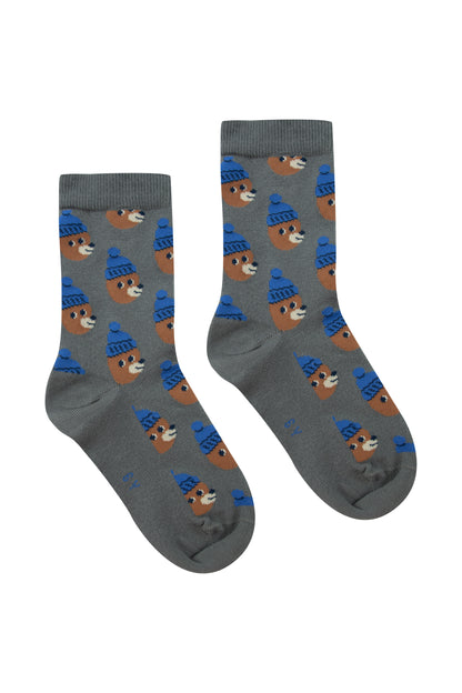 Bears Medium Socks, Dark Grey