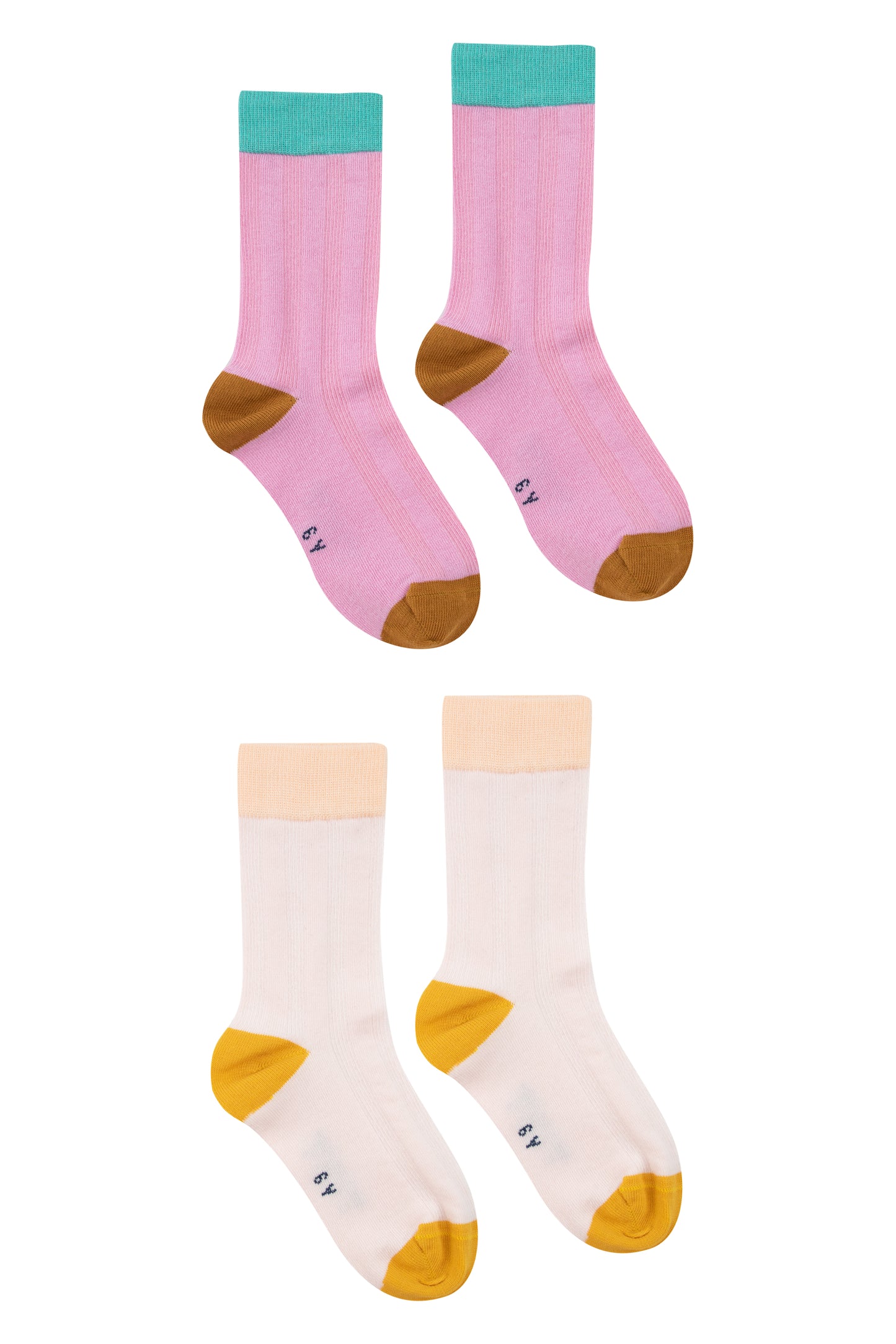 Bicolor Socks Pack, Pink/Soft Pink
