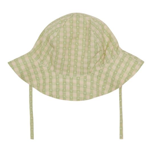 Stella Sun Hat, Lime Gingham