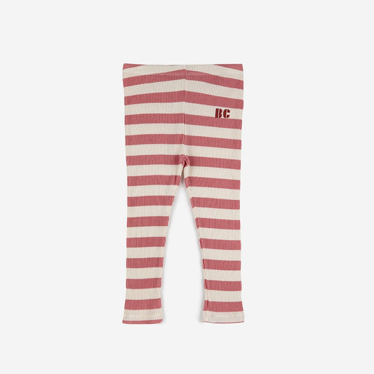 Baby Maroon Stripes Leggings