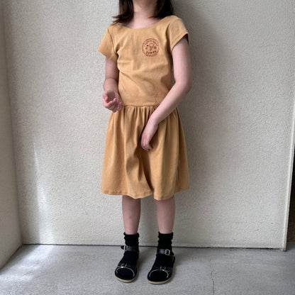 Ice Cream Skater Dress, Mustard