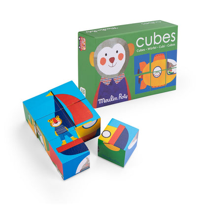 Moulin Roty Popipop 6 Cubes Puzzle