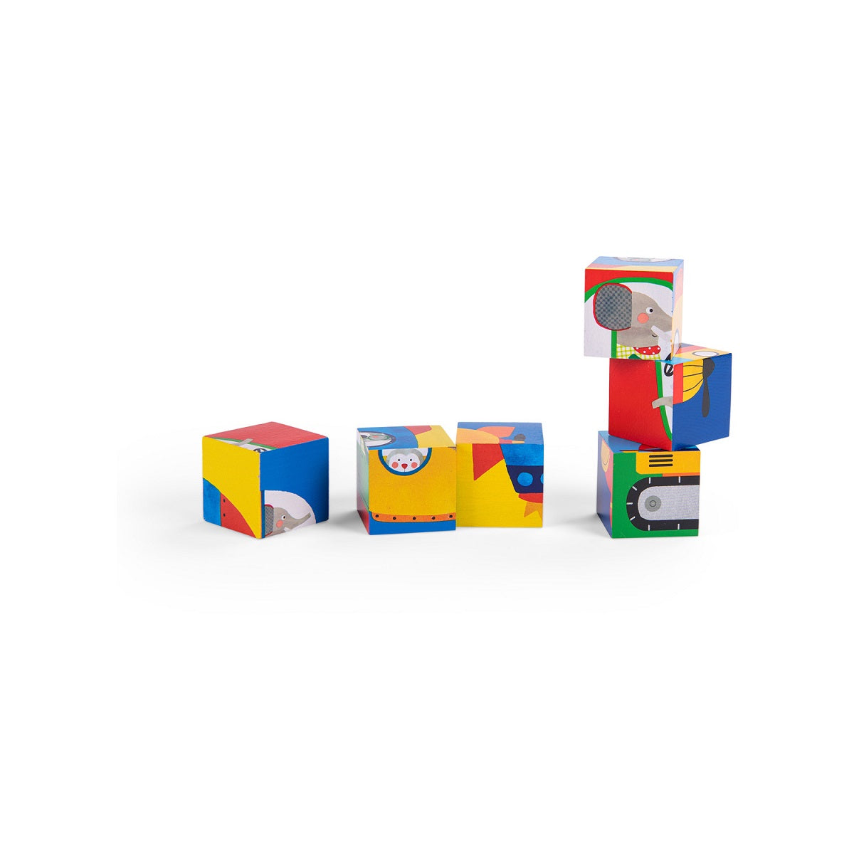 Moulin Roty Popipop 6 Cubes Puzzle