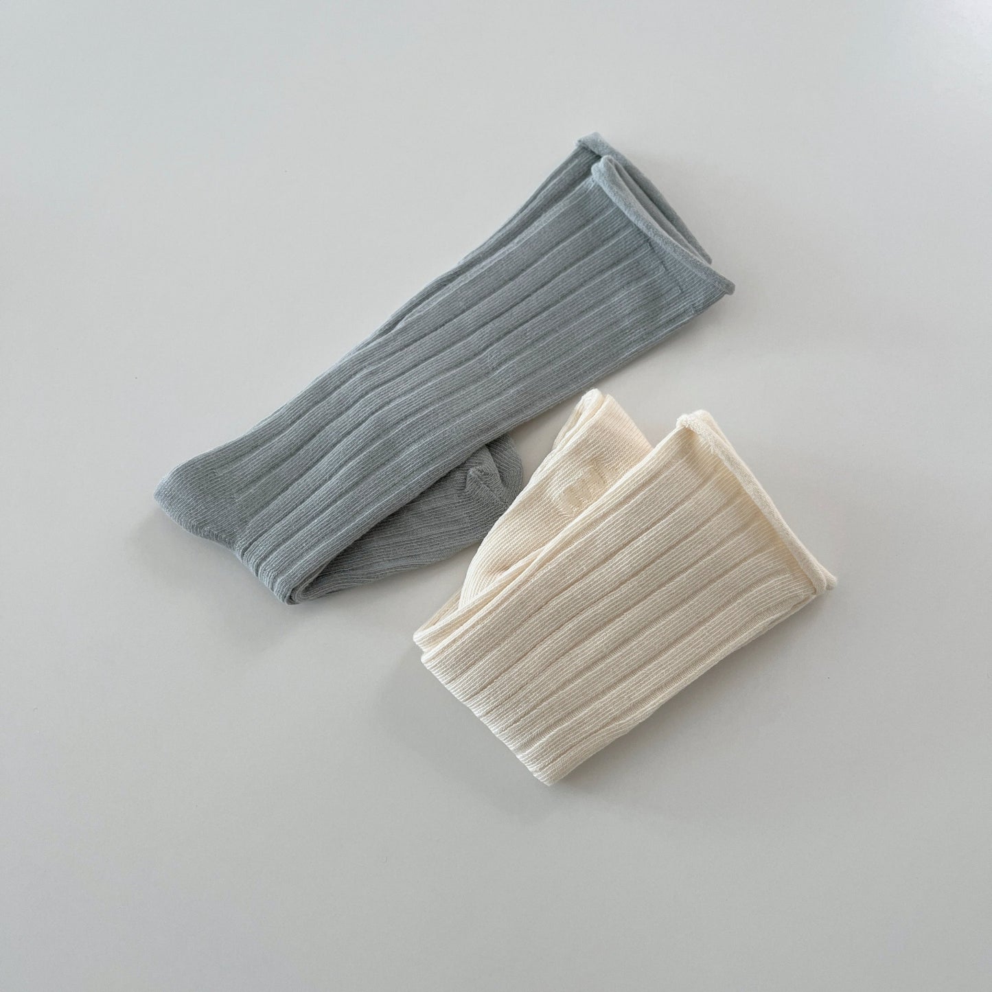 Joie Ribbed Knee Socks, Cream