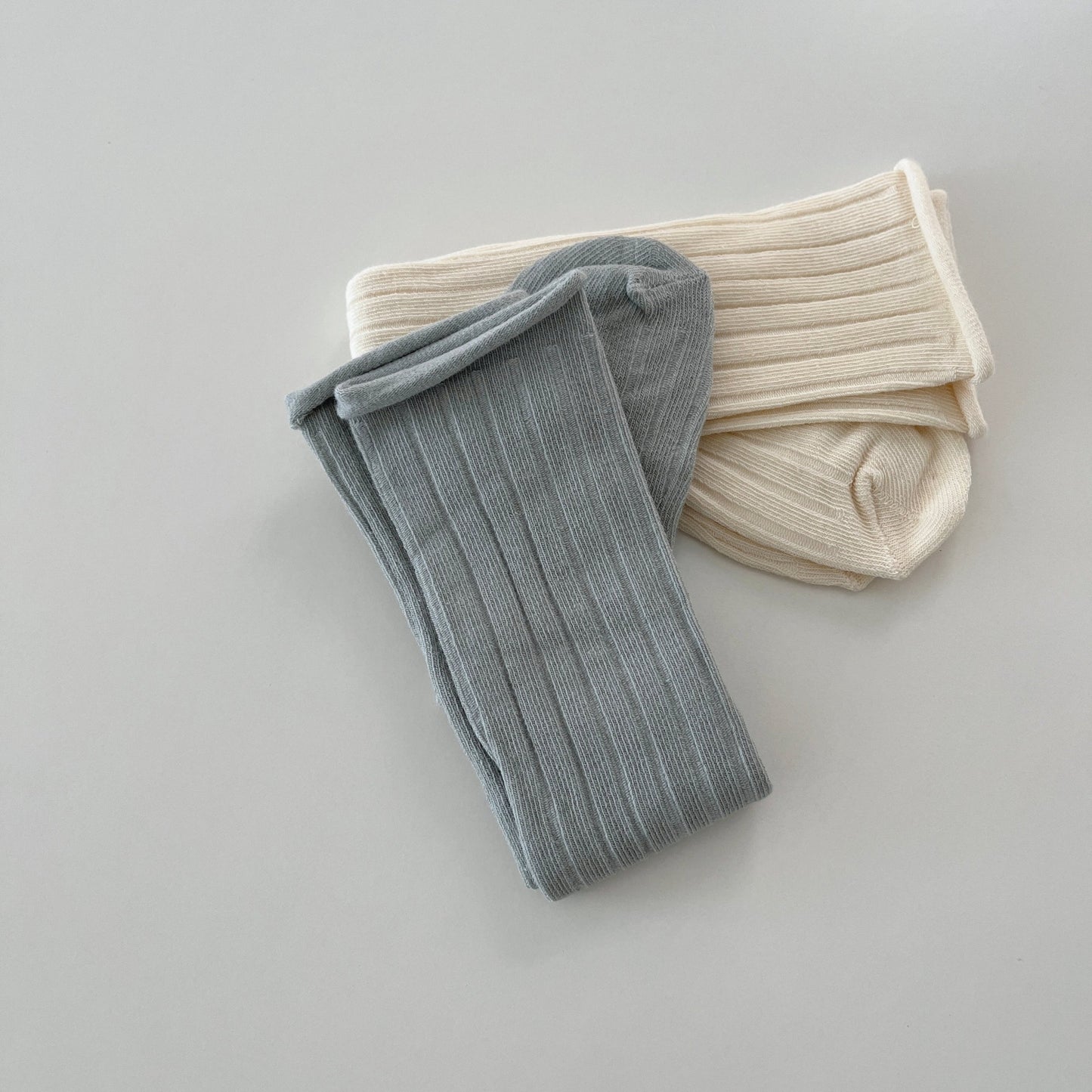 Joie Ribbed Knee Socks, Cream