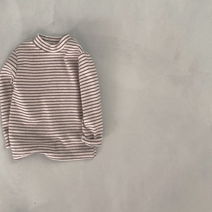 Striped Brushed Knit Top, Brown Stripe