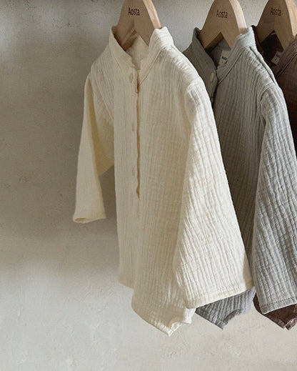 Cotton Muslin Shirt, Cream