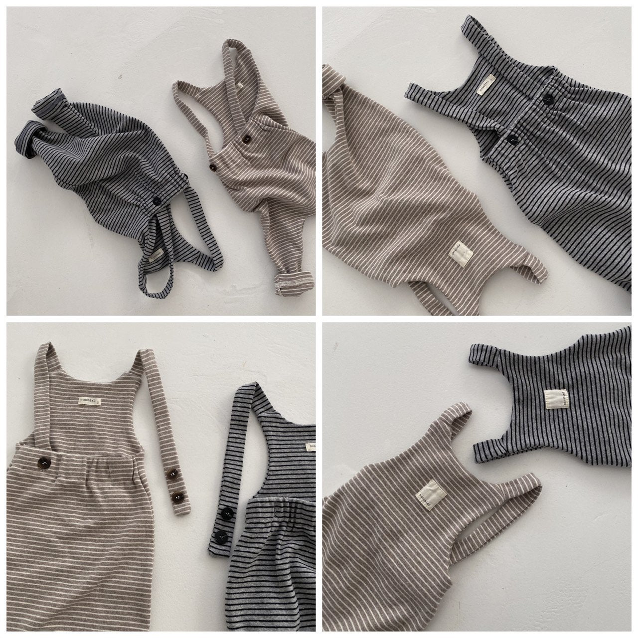 Striped Baby Overalls, 2 Colours