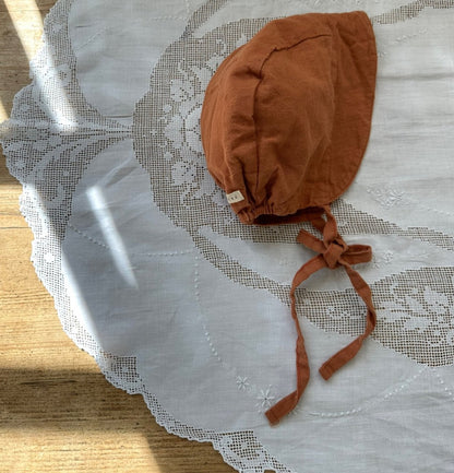 Linen Baby Bonnet, 3 colours
